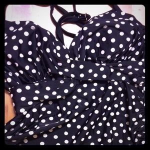 Liz Lange polka dot maternity swimsuit top